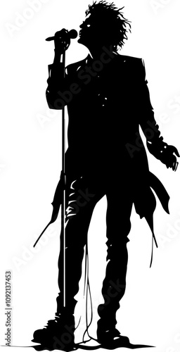 silhouette of a singer