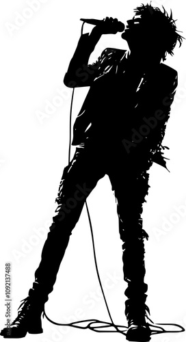 silhouette of a singer