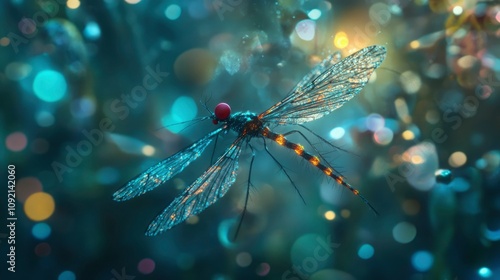 Wallpaper Mural Enchanting Dragonfly in a Dreamlike Setting Torontodigital.ca