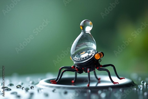 Droplet composed of biomimetic nanorobots photo