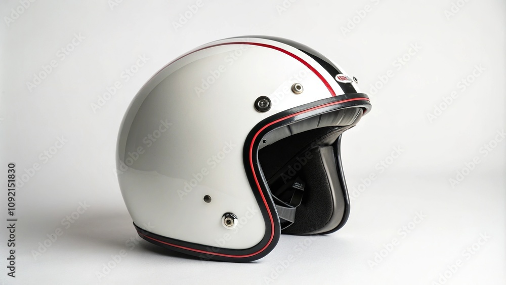 A minimalist white helmet with black accents and subtle red trim, sports gear, white helmet black accents red trim minimalist design sports equipment, sports helmet A minimalist white helmet with black accents and subtle red trim, sports gear, white helmet black accents red trim minimalist design sports equipment, sports helmet