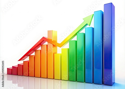 Free Download Abstract Financial Chart Growth Upward Arrow AI Photo - GFXLoad