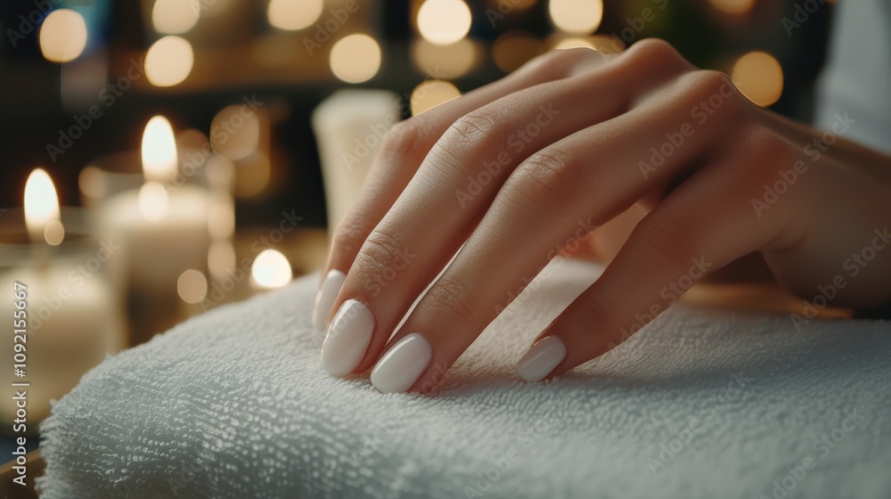 custom made wallpaper toronto digitalProfessional salon scene showcasing a manicurist painting nails,