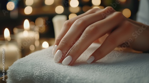 Wallpaper Mural Professional salon scene showcasing a manicurist painting nails, Torontodigital.ca