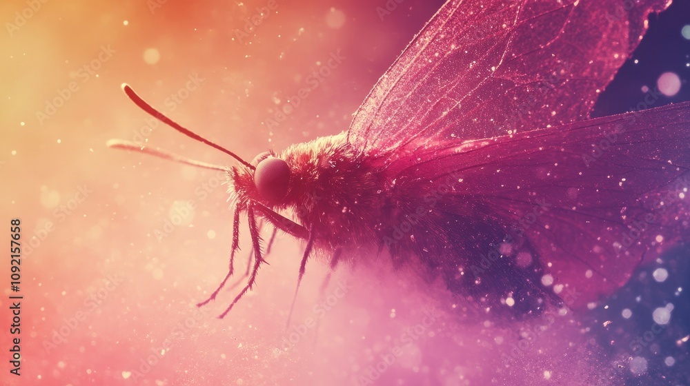 Enchanting Pink Butterfly in Magical Dust Enchanting Pink Butterfly in Magical Dust