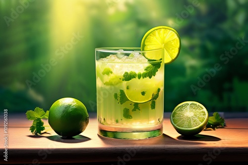 cilantro lime zing a tangy citrusy vapor that fills the air with photo