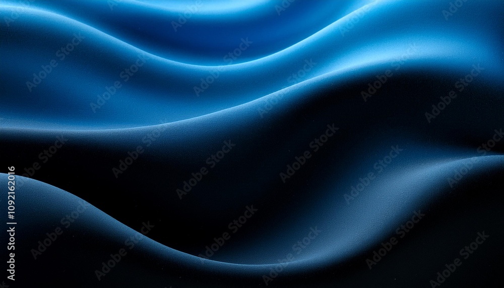Obraz premium Abstract blue waves create a flowing and dynamic minimalist background