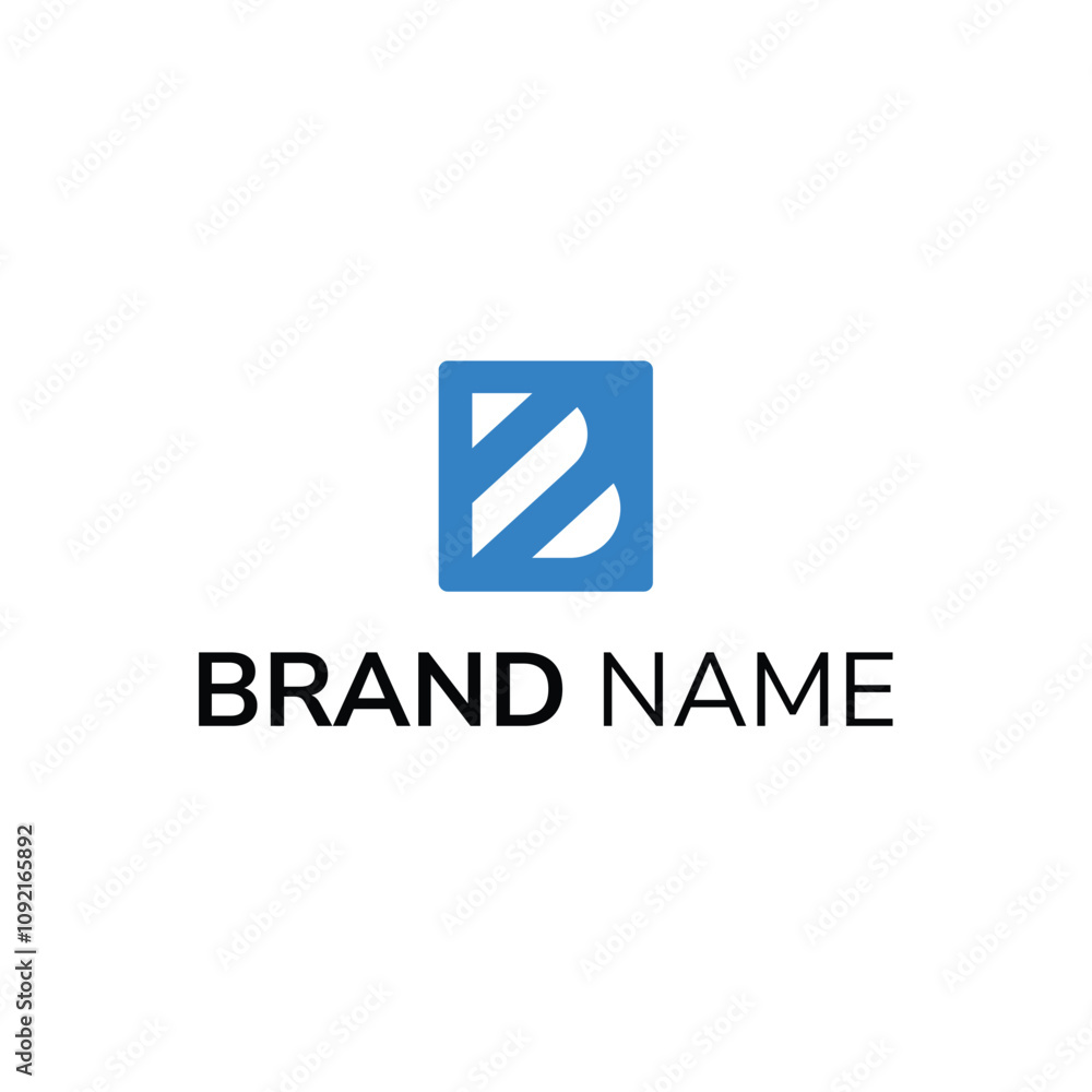 Fototapeta premium Abstract Letter B in square Logo