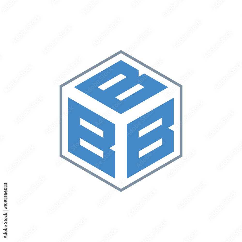 Obraz premium Letter BBB Cube Logo Concept