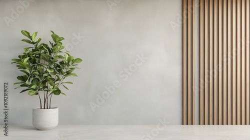 Wallpaper Mural Indoor plant display modern home interior design minimalist style aesthetic appeal Torontodigital.ca