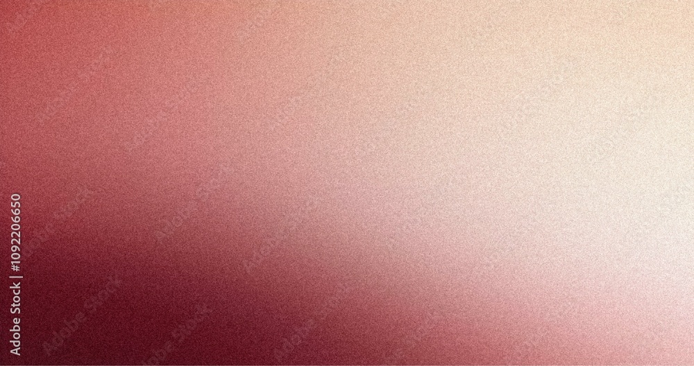 Fototapeta premium Grainy background Burgundy to Cream abstract gradient noise texture