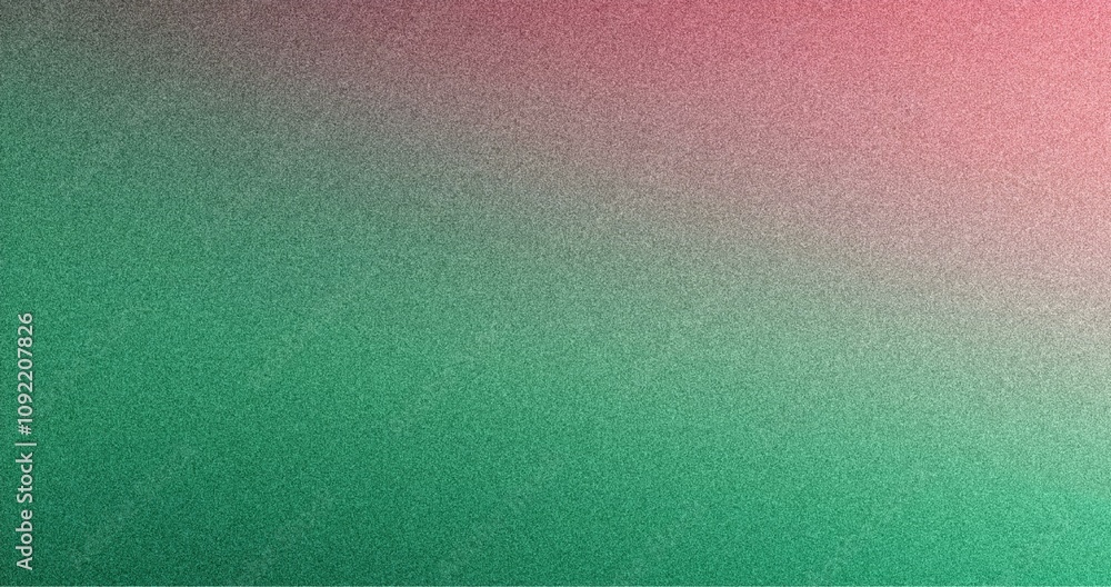 Fototapeta premium Grainy background Green to Blush abstract gradient noise texture