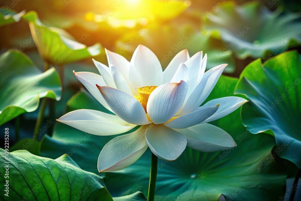Obraz premium White Lotus Beauty: Candid Photography, AI Art