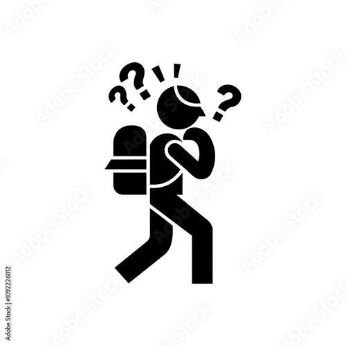 Hiking confusion with bag icon