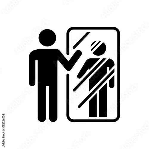 Mirror self-reflection icon