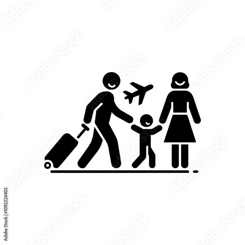 Family at Airport Icon