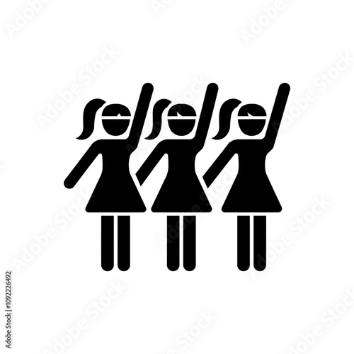 Cheer squad illustration icon