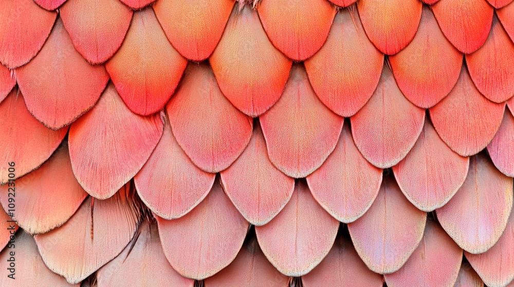 Vibrant and Textured Close-Up of Overlapping Scales in Shades of Coral and Peach, Perfect for Artistic and Nature-Inspired Projects and Designs Vibrant and Textured Close-Up of Overlapping Scales in Shades of Coral and Peach, Perfect for Artistic and Nature-Inspired Projects and Designs