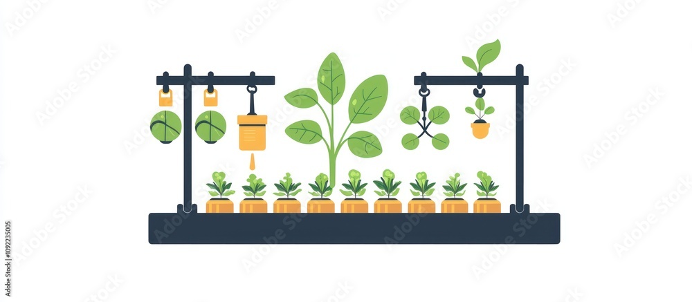 Fototapeta premium Fifth design of a glyph icon for plant cultivation infrastructure.