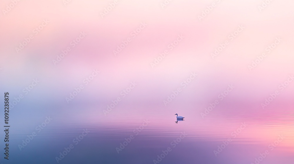 Fototapeta premium Soft gradient background, painterly brushstroke textures, digital impressionism, Diaphanous veils of pastel hues blend like mist over still waters at dawn, Macro lens captures the moment pigment