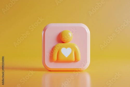 Icon with 3D effects depicting support and assistance.