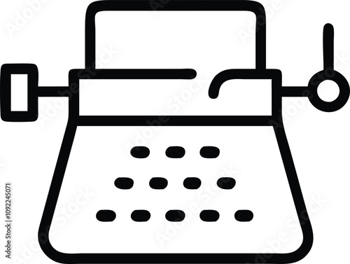 Typewriter icon vecor illustration