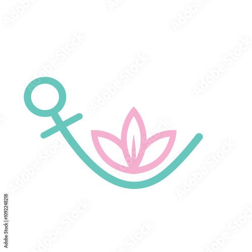 female gender or vagina logo icon vector concept design