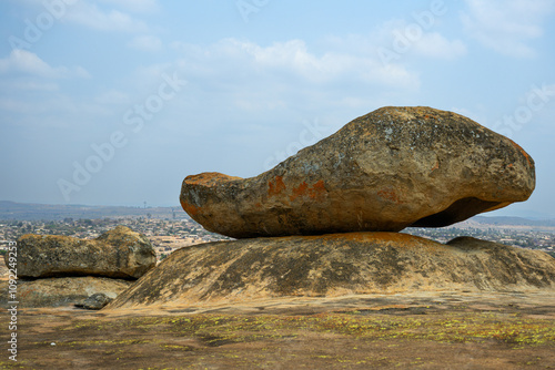 A masive granite boulder on top of the Domboshawa batholith