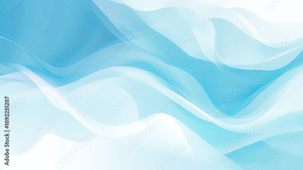 Fototapeta premium Abstract light blue background with soft white gradient vector illustration for graphic design, banner patterns, presentation backgrounds, and web templates