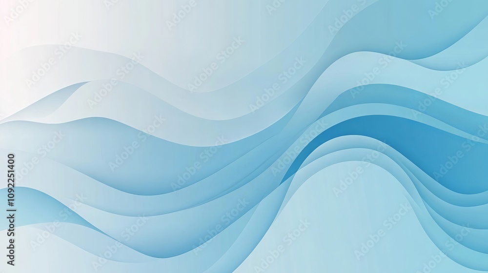Fototapeta premium Abstract light blue background with soft white gradient vector illustration for graphic design, banner patterns, presentation backgrounds, and web templates