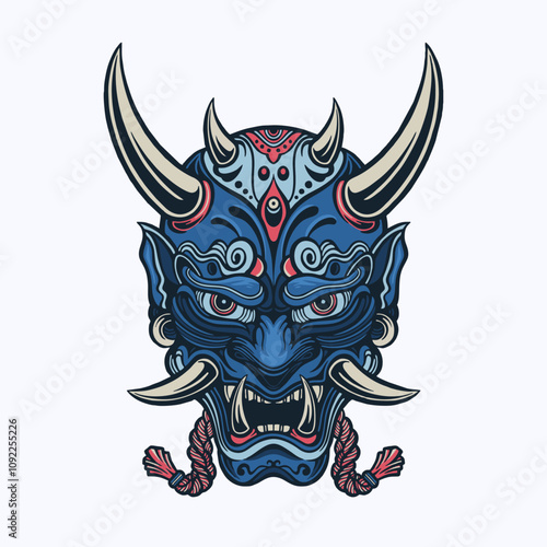 oni mask vector illustration