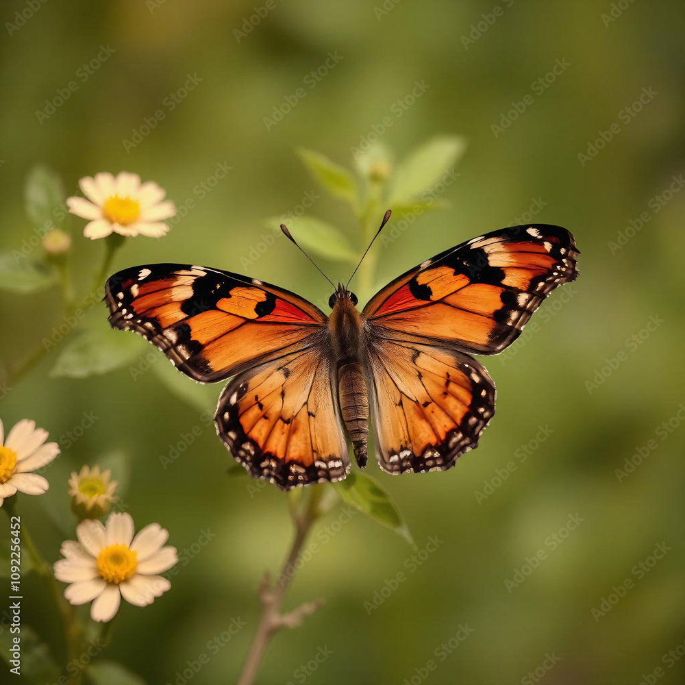Fototapeta premium butterfly on a flower