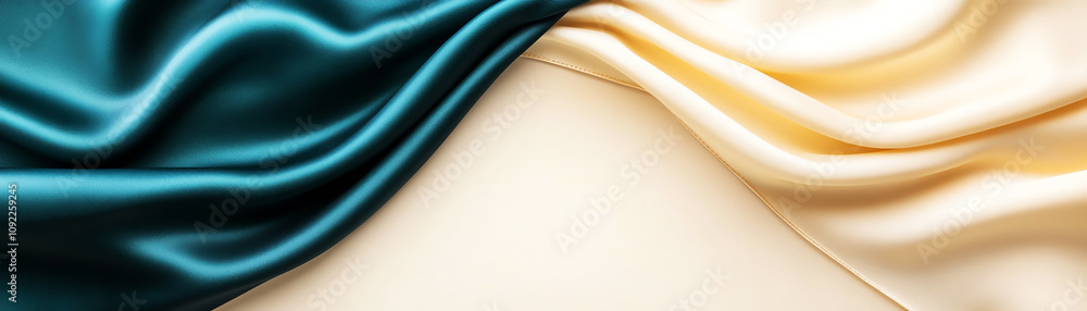 Obraz premium Elegant draped satin fabric in rich colors texture and luxury for various design applications.