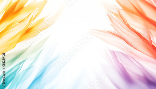 Abstract design with colorful waves blending harmoniously, creating visually stunning and dynamic background.