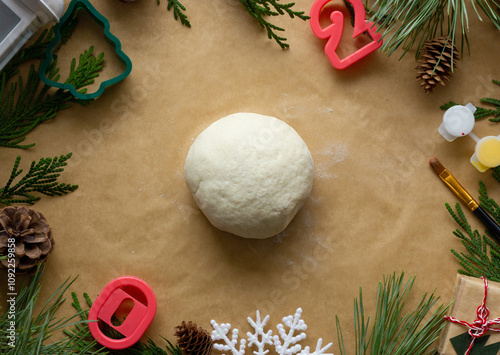 New Year's decorations from salt dough with their hands. Handicrafts with children. DIY. Step by step instructions. Step 2: Prepare the dough