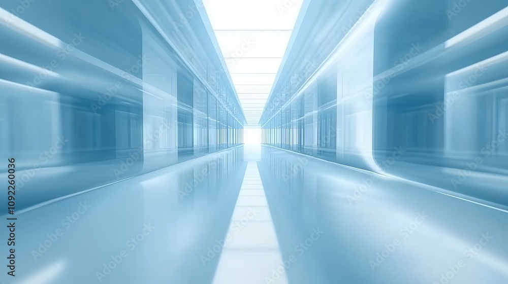 Obraz premium Abstract smooth light blue gradient perspective background for modern design and creative projects