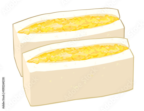 たまごサンドのイラスト