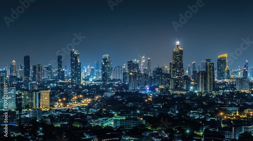 Wallpaper Mural Bangkok modern skyline with iconic buildings like the King Power Mahanakhon Tower Torontodigital.ca