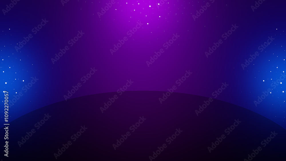 Fototapeta premium Sparkling Star in Dark Blue and Purple Background