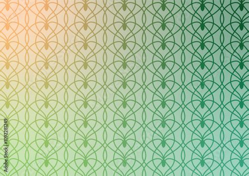 Wallpaper Mural Green line pattern set art abstract background Torontodigital.ca