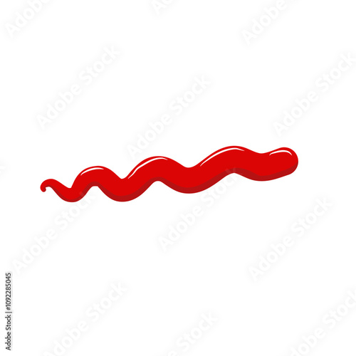 Tomato red juice or ketchup sauce