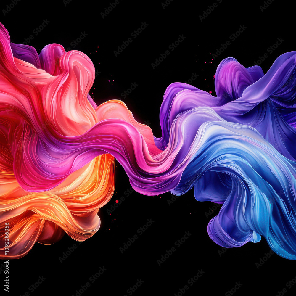 Vibrant swirling colors blend in dynamic abstract design Vibrant swirling colors blend in dynamic abstract design