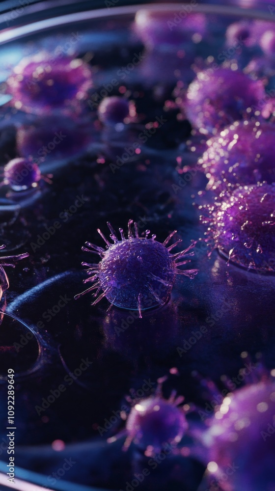 A close up of purple bacteria A close up of purple bacteria