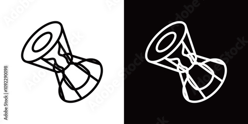 鼓のシンプルなラインアイコン