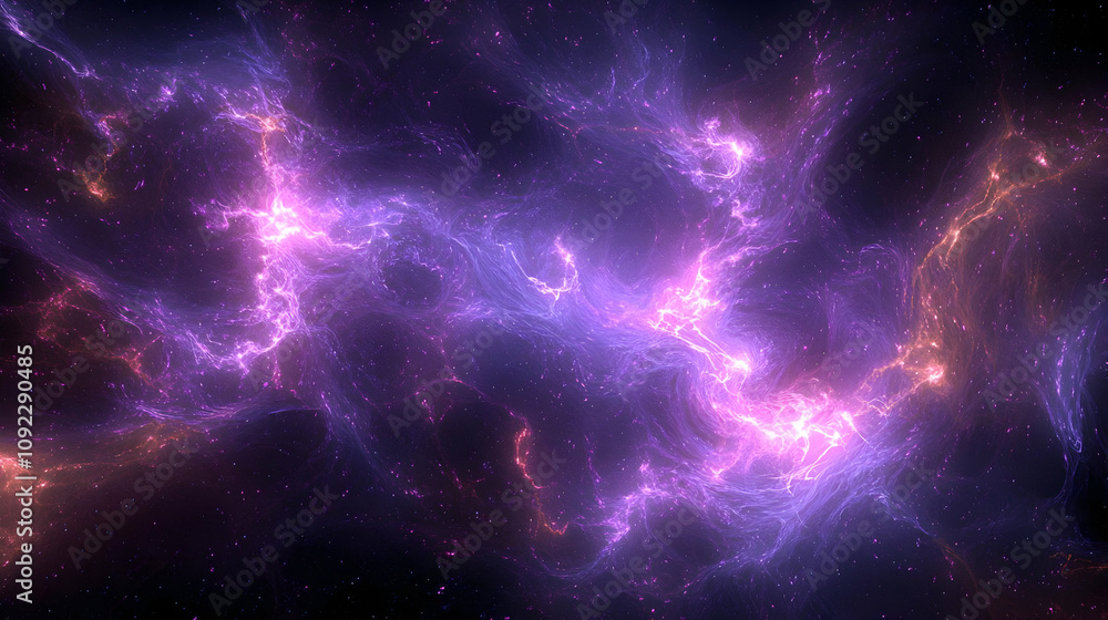 Naklejka premium Purple Nebula Abstract Background Image