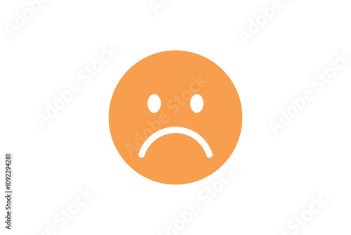 Papier peint Frowning face emoji