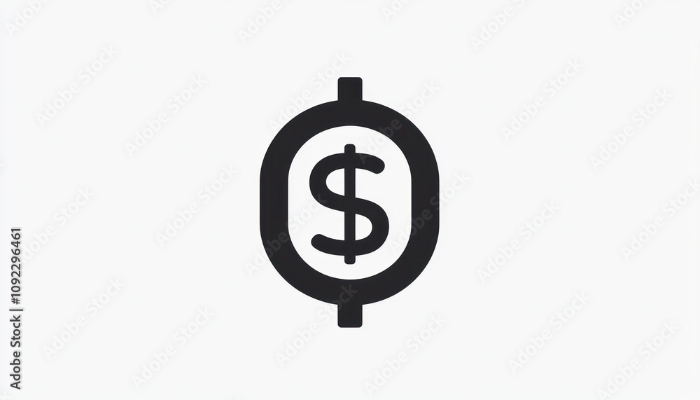Obraz premium Minimalistic line icon representing financial commitments.