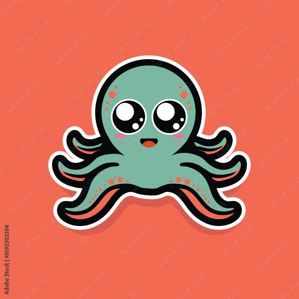 Fototapeta premium cute octopus illustration