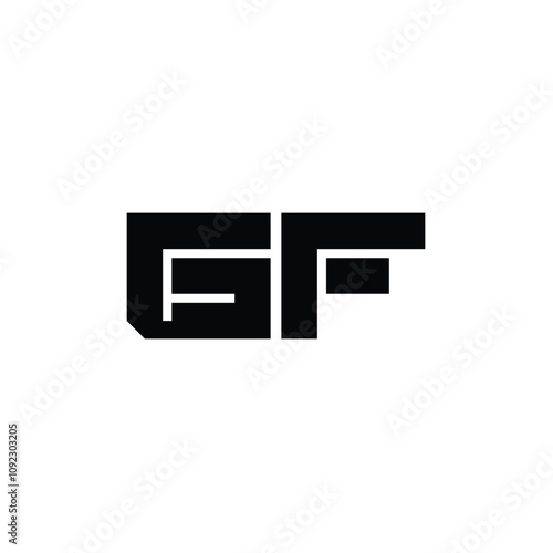 GF monogram logo design letter text name symbol monochrome logotype alphabet character simple logo