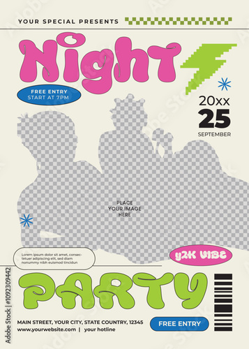 Y2K Night Party Flyer